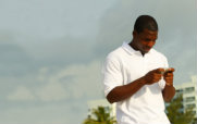 Young Man Using a Smartphone