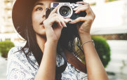 Woman Using a Camera