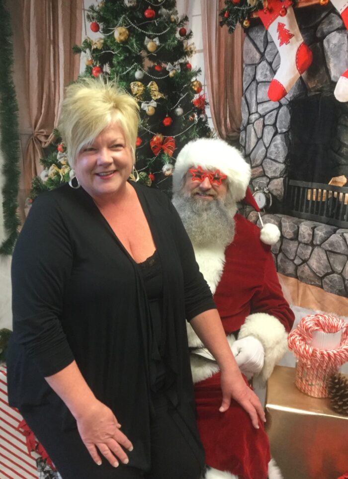 Sitting on Santa's lap