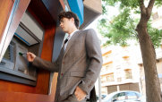 Man Using an ATM Machine