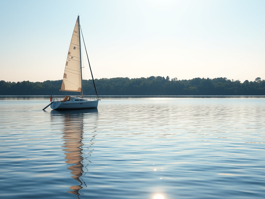 sail boat on the lake